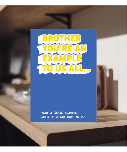 Brother you are an example to us all