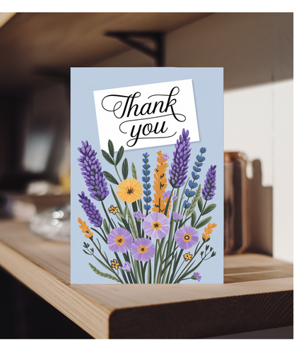 Thank You - Lavender and Wildflower Design