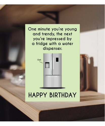 One minute you're young, the next your impressed by a fridge