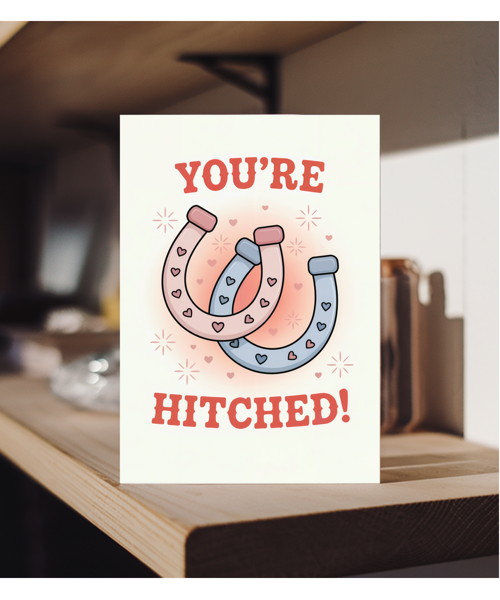 engagment card You're Hitched