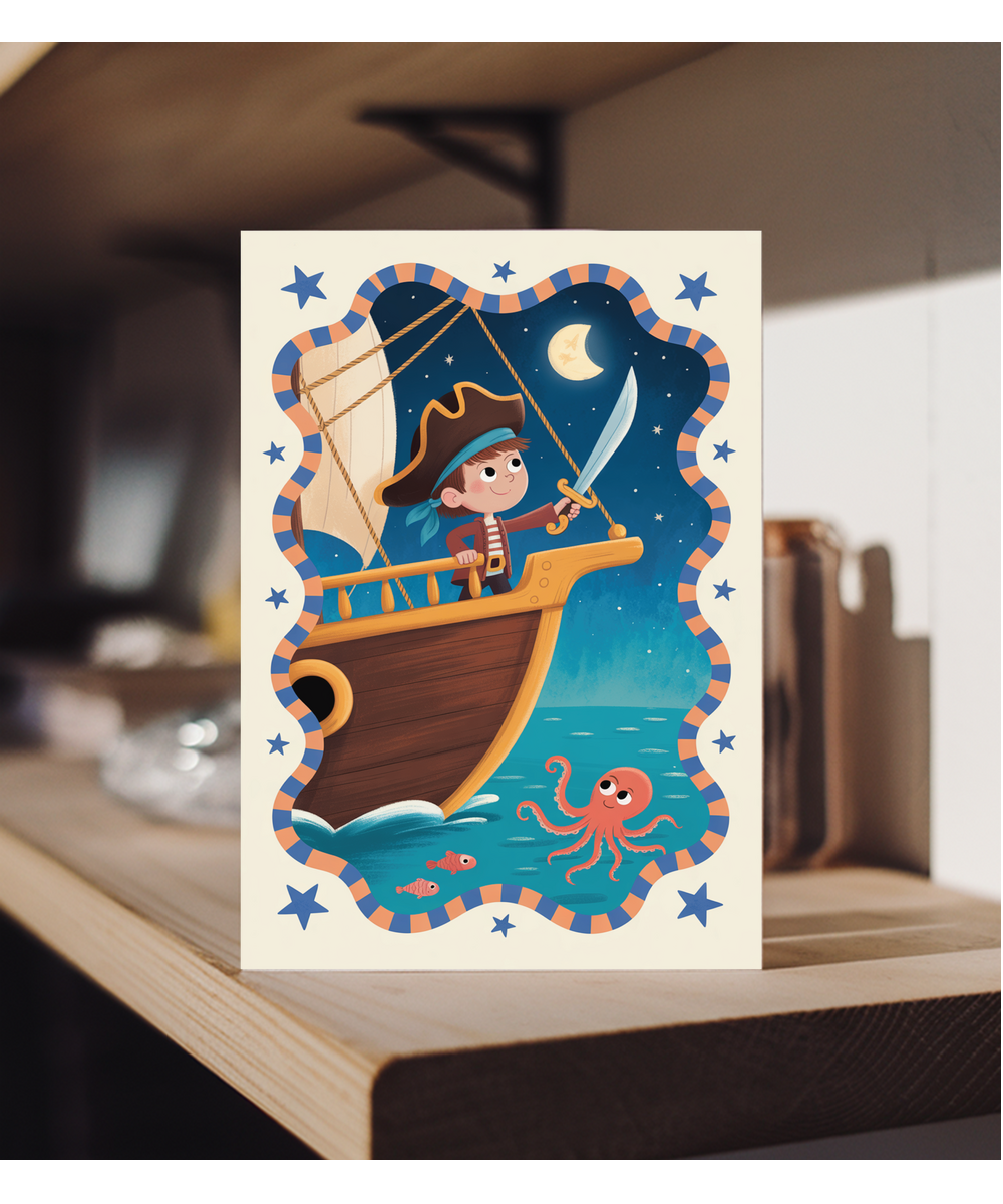 little boy as a pirate