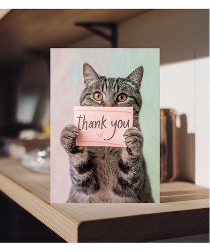 Thank You with Cat with a ThankwithYou Note