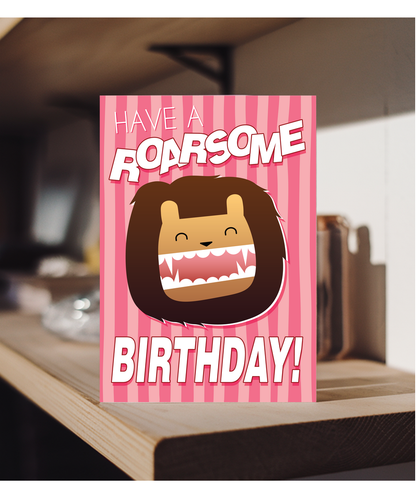 Kids Pink Have a Raorsome Birthday
