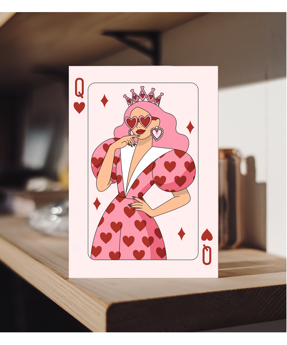 Stylish queen of hearts