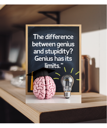 The difference between genius and stupidity? Genius has its limits.