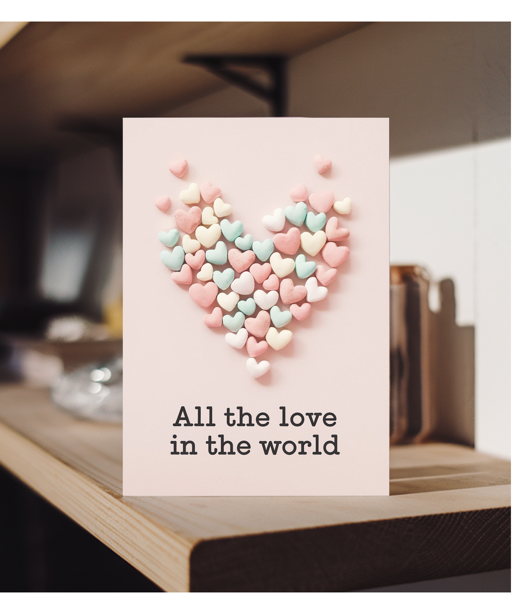 Anniversary Card for husband wife All the Love in the World