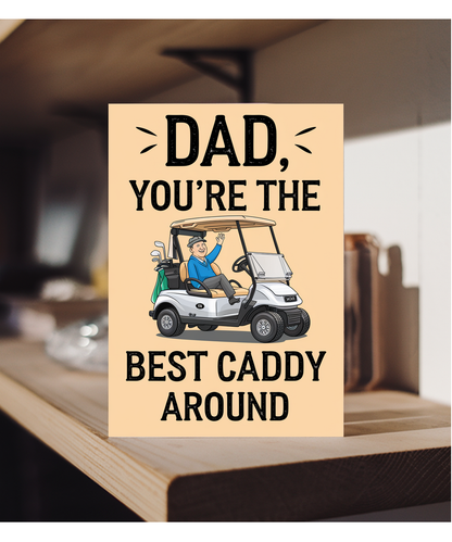 Funny Birthday Card for Dad Best Caddy Around taxi driver