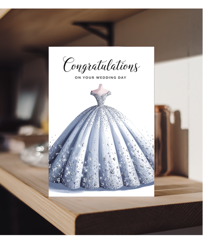 sparkle wedding gown congrats on your wedding day