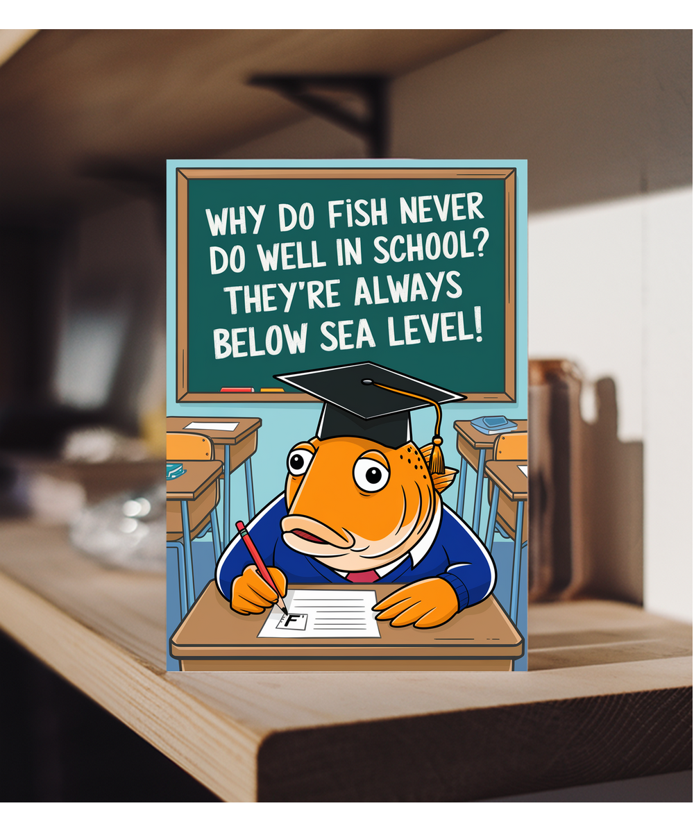 Why do fish never do well in school? They’re always below sea level!