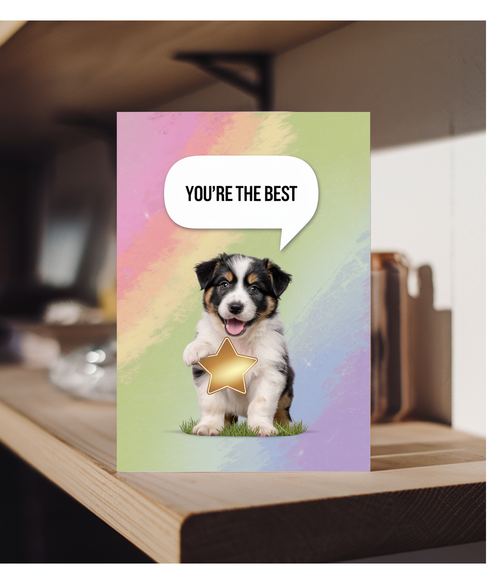 You're the Best - Puppy with a Gold Star