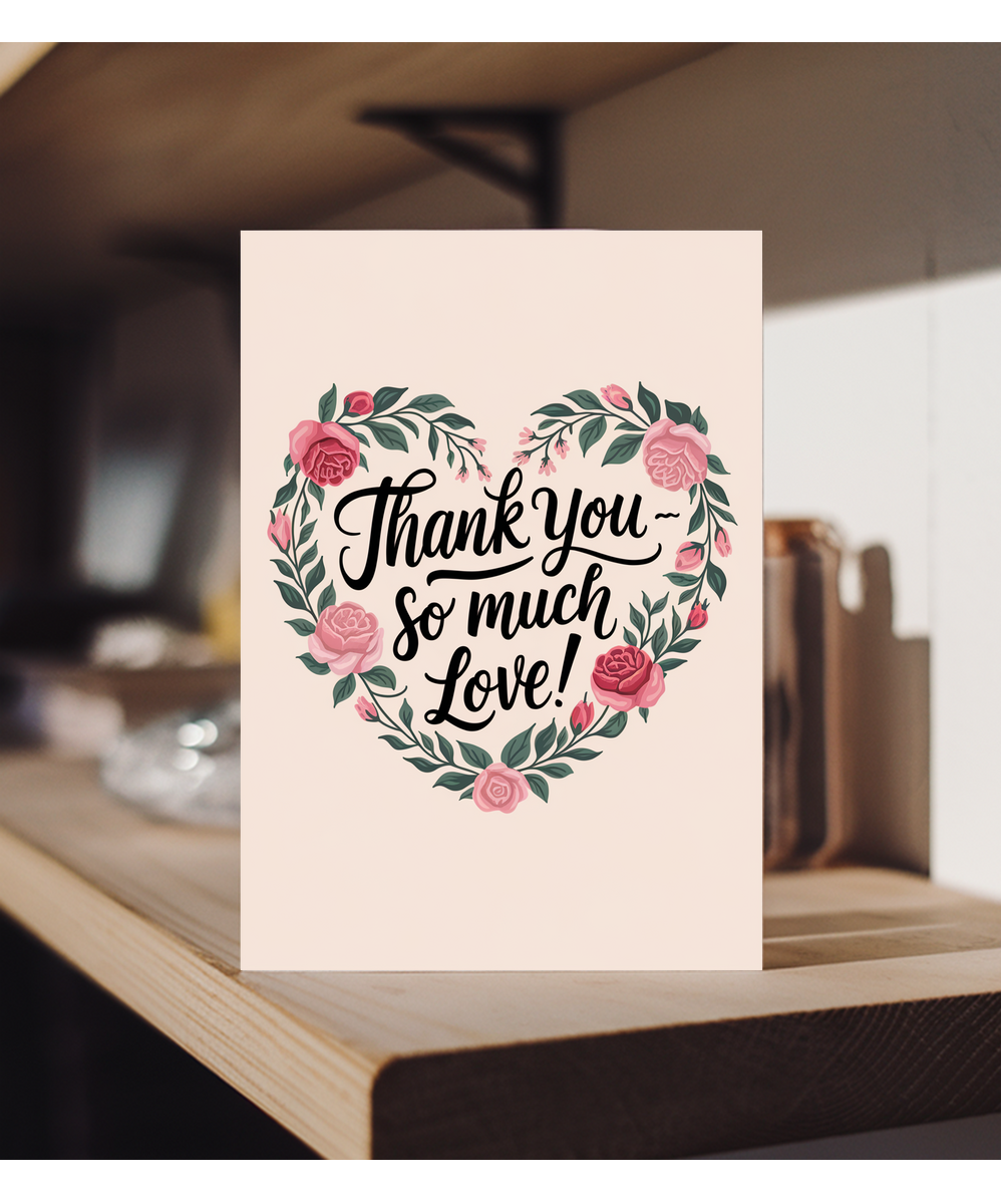 Thank You Card So Much Love Yorkshire