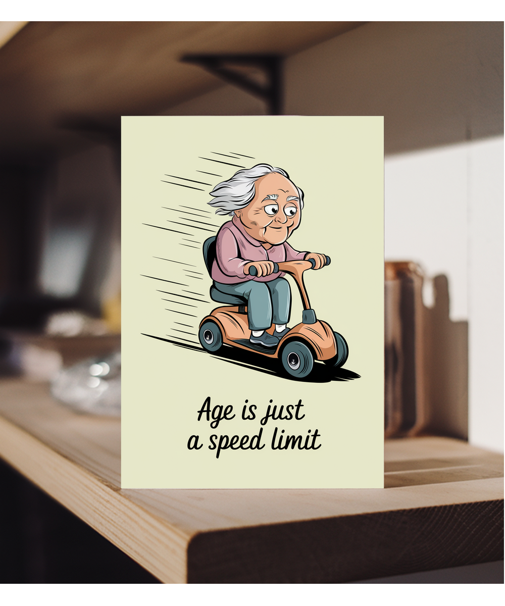 Funny Birthday Card Age is Just a Speed Limit