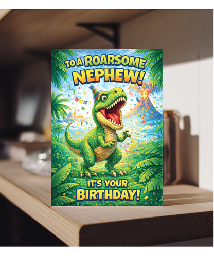 To a roarsome nephew, it's your birthday