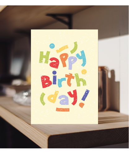 Playful Geometric Happy Birthday