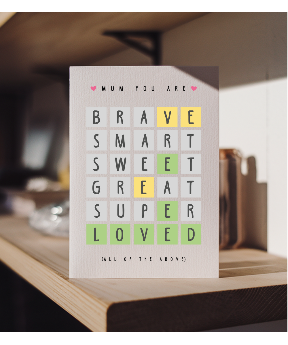 Mum You are Loved Word Game