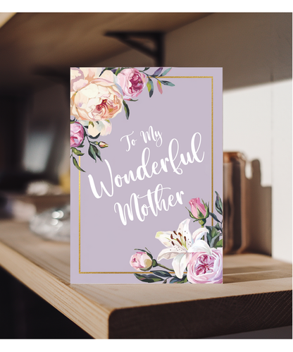 To My Wonderful Mother