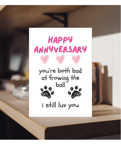 Funny Dog Anniversary Card from the Dog to Pet Parents