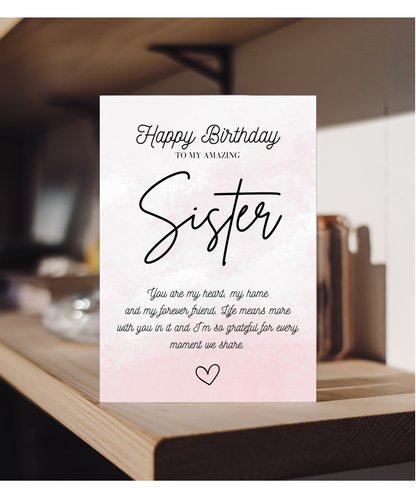 Gold Happy Birthday Sister