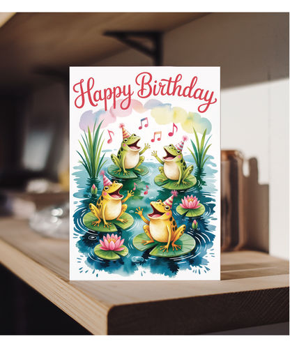 frogs singing happy birthday