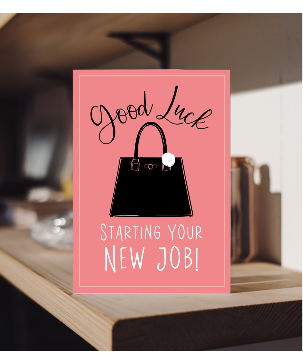 Good Luck Card for Her Starting Your New Job with Corporate Handbag