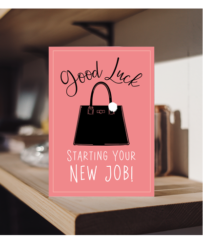 Good Luck Card for Her Starting Your New Job with Corporate Handbag