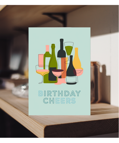Birthday Cheers Card for man unisex drink beer