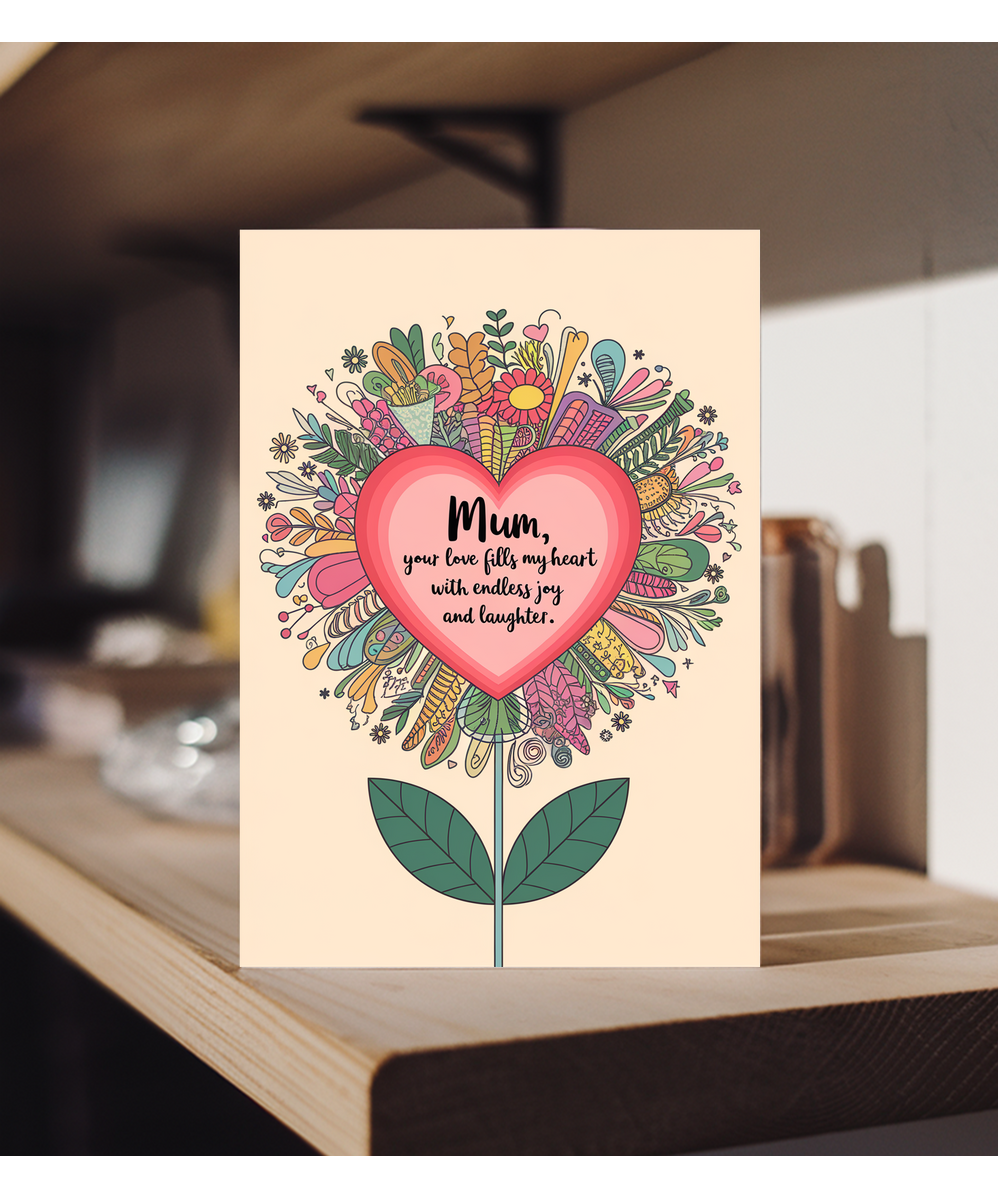 Mother's Day Card, Mum! You Fill My Heart with Joy