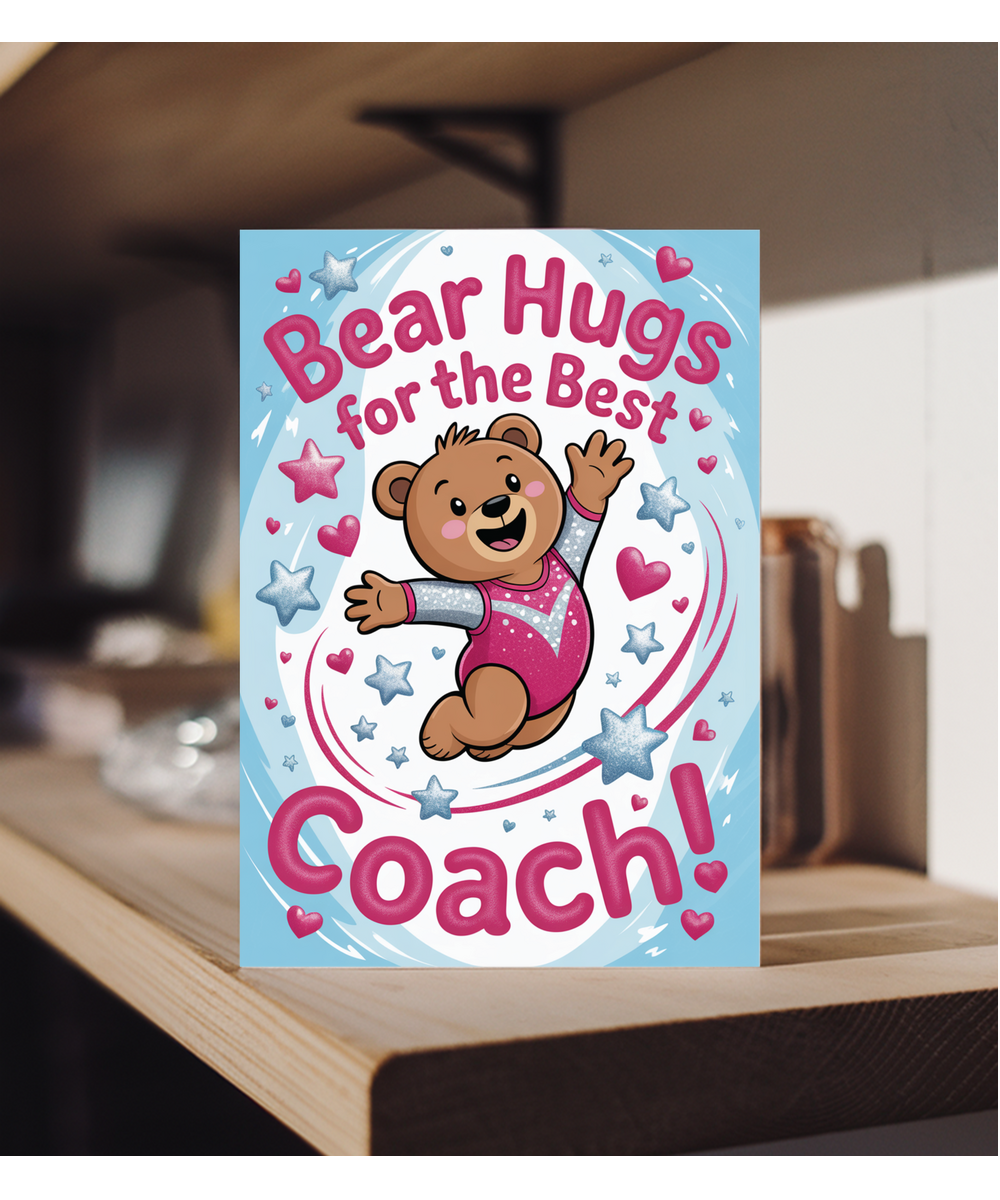 Nursery teacher bear hugs