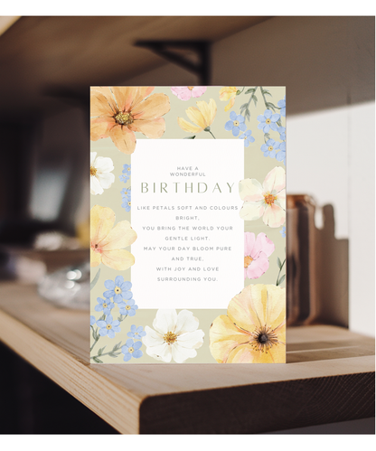 happy birthday floral may you bloom