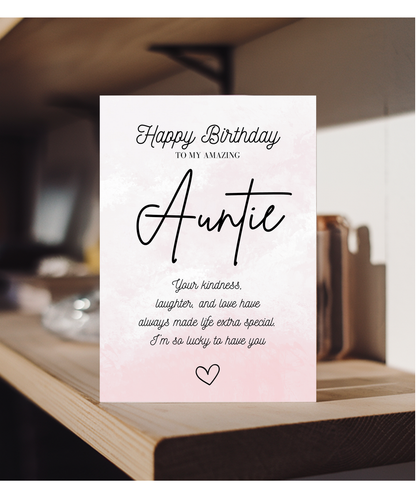 Gold Happy Birthday Auntie