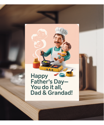 Happy Father’s Day Card You Do It All, Dad & Grandad!