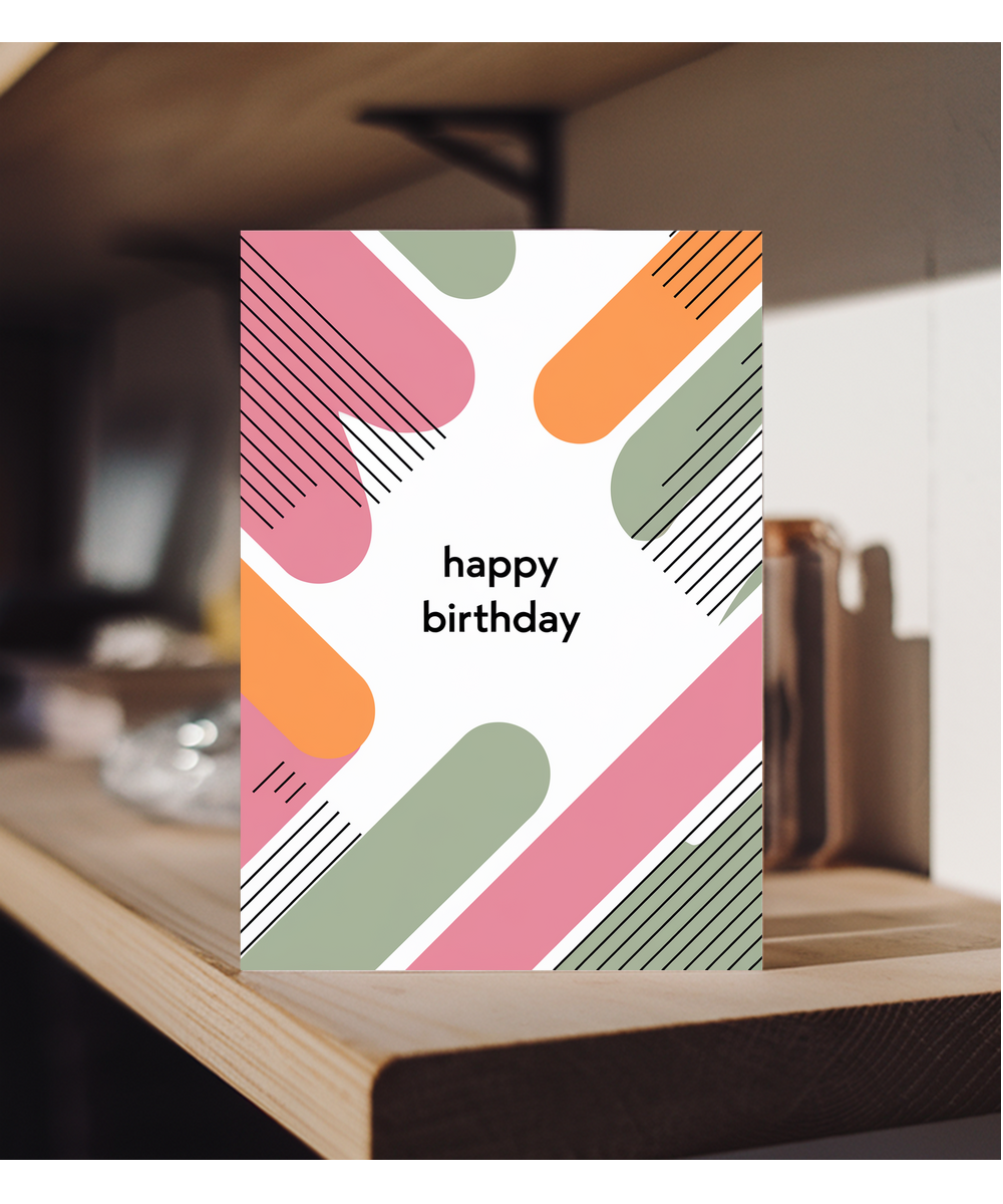 Geometric Pattern with Colorful Highlights