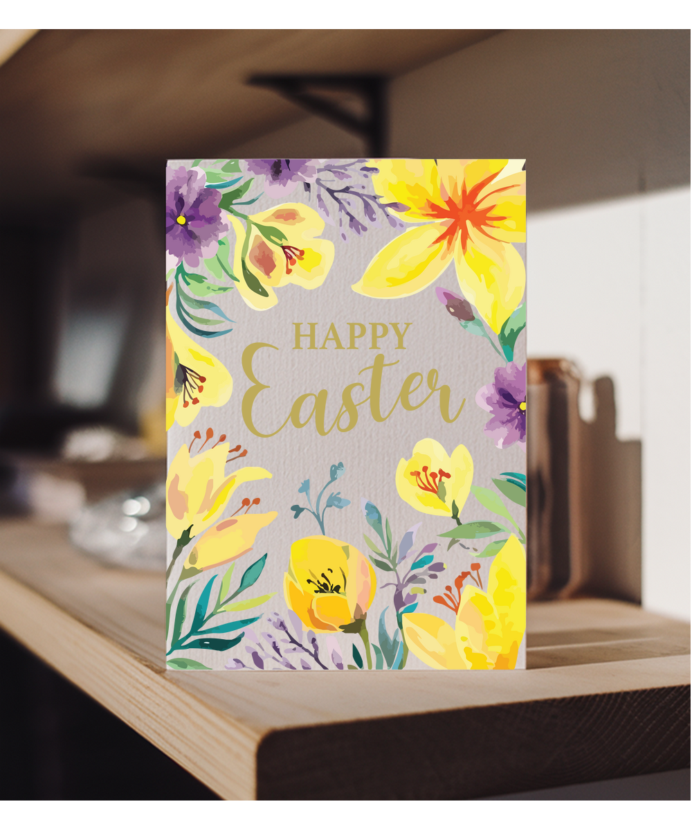 Happy easter flowers