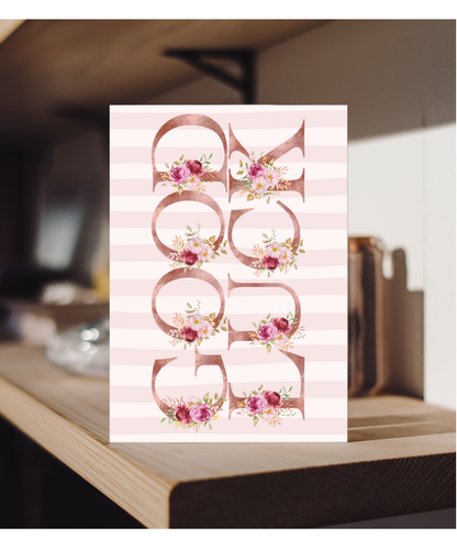 Good luck floral letters lansdcape