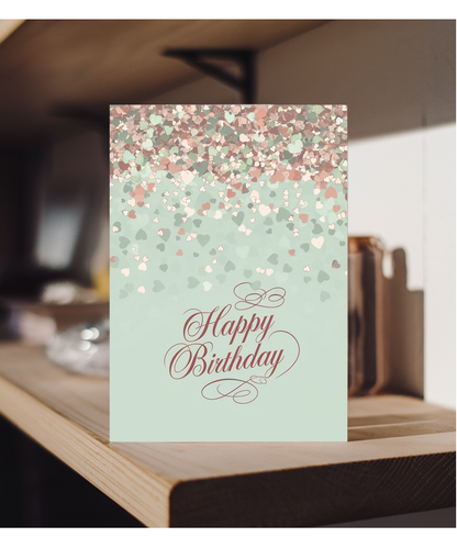 Happy Birthday Card confetti illustration