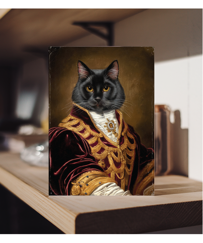 Royal Victorian black cat