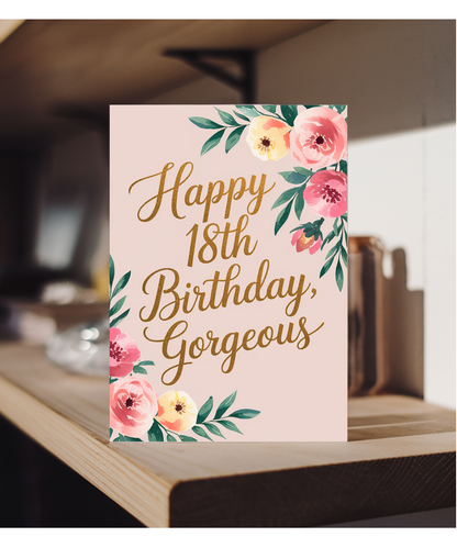 Happy 18th Birthday Card Gorgeous