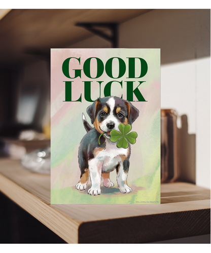 Good Luck - Puppy with a Lucky Charm