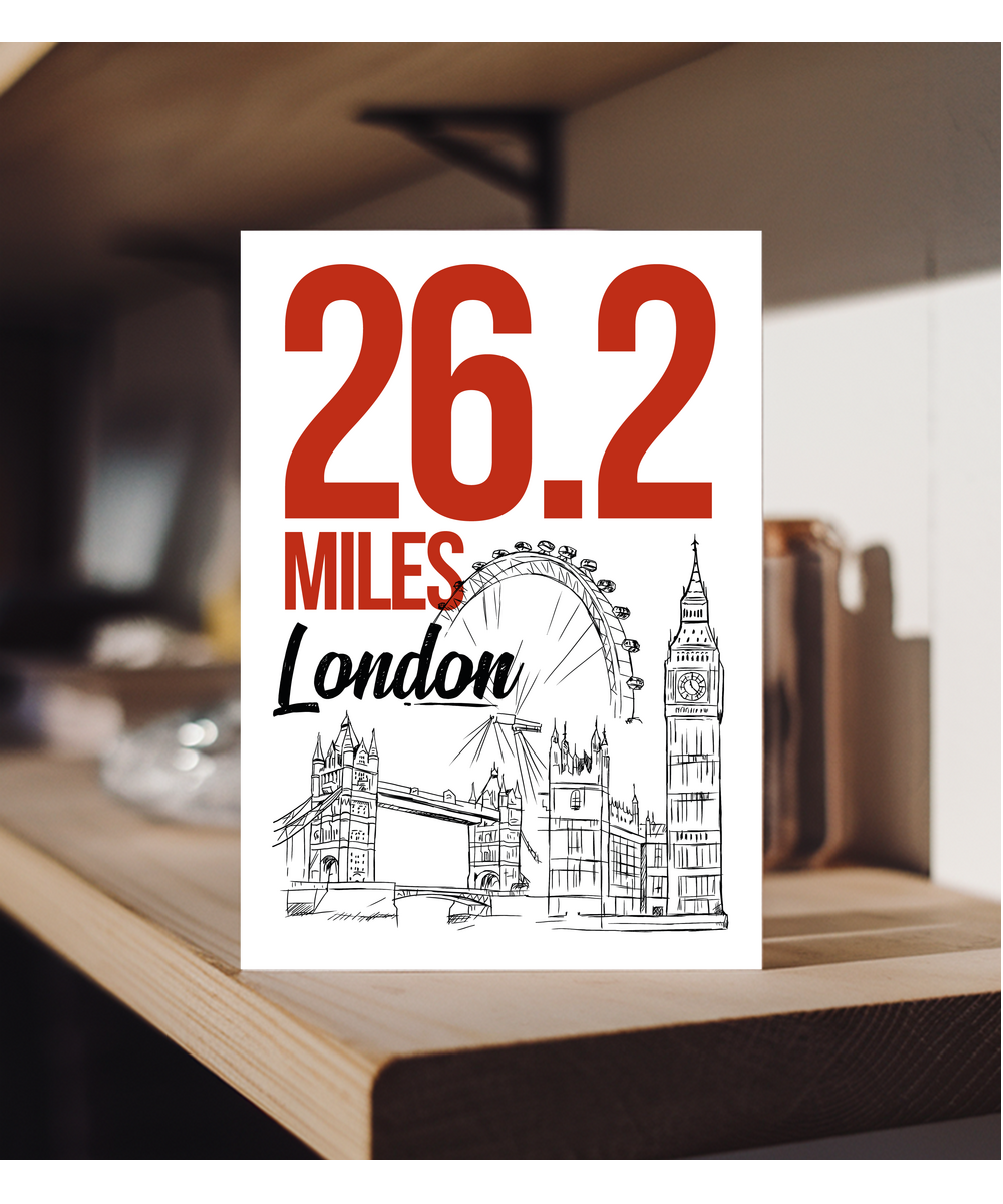 Good Luck and Congratulations Card for Marathon Runner in London City