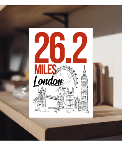 Good Luck and Congratulations Card for Marathon Runner in London City