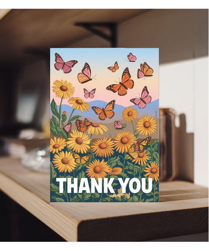 Thank You - Bright Butterflies and Blooms
