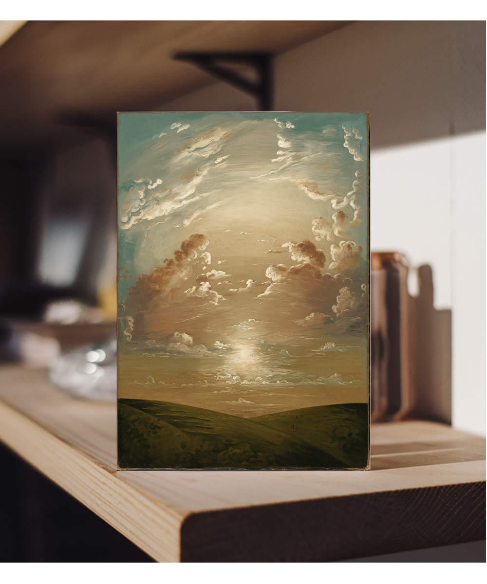 Old Master Painting Card soft rolling hills