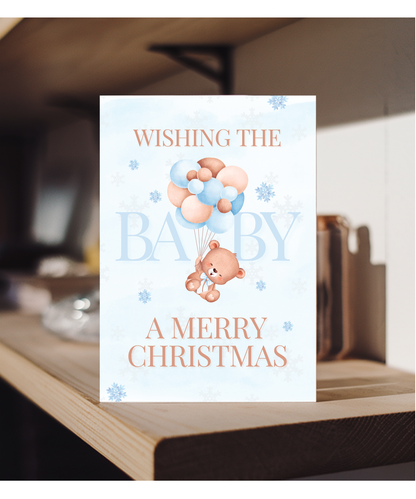 Wishing the baby a merry Christmas