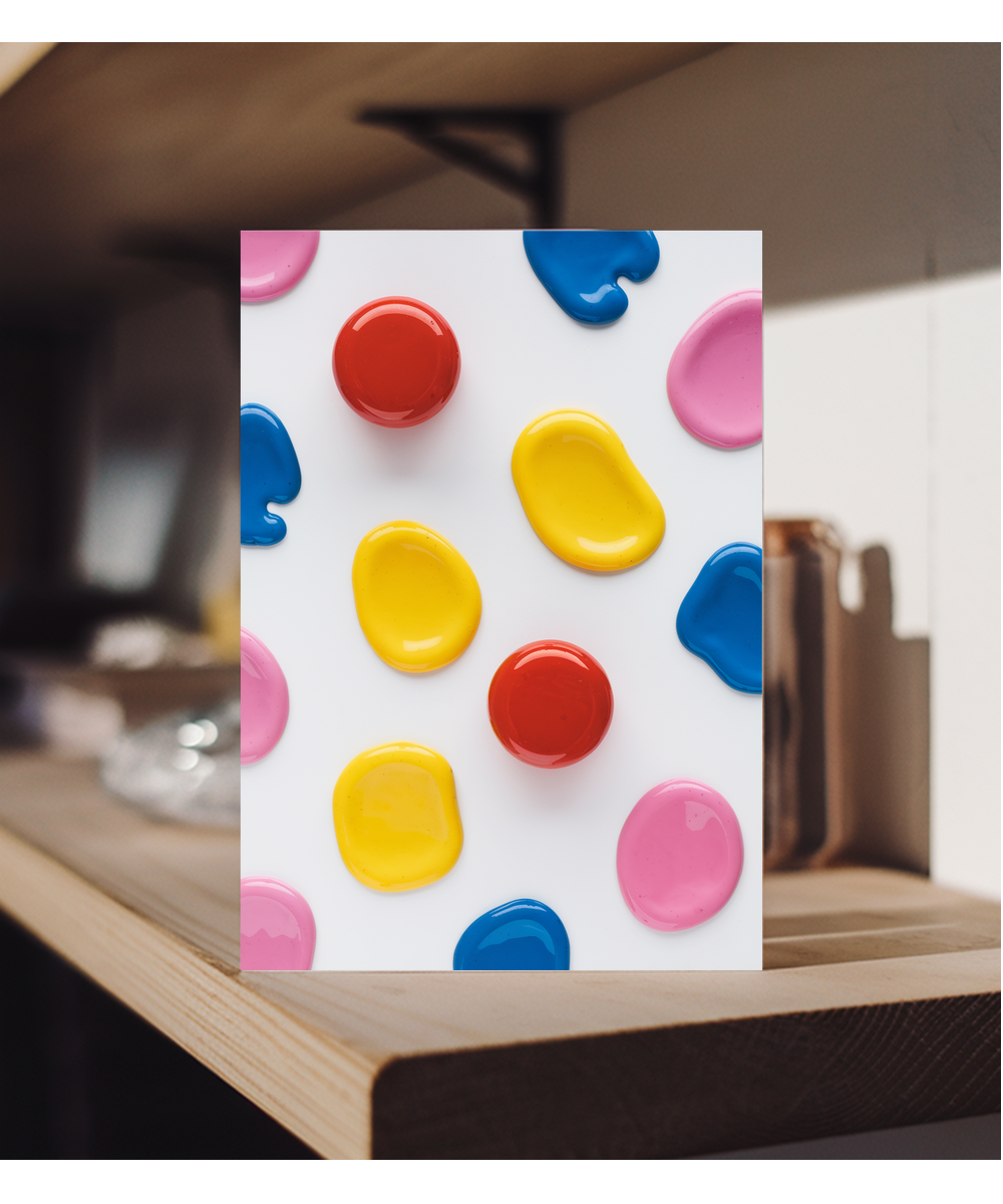 Pop of Color with Painted Dots