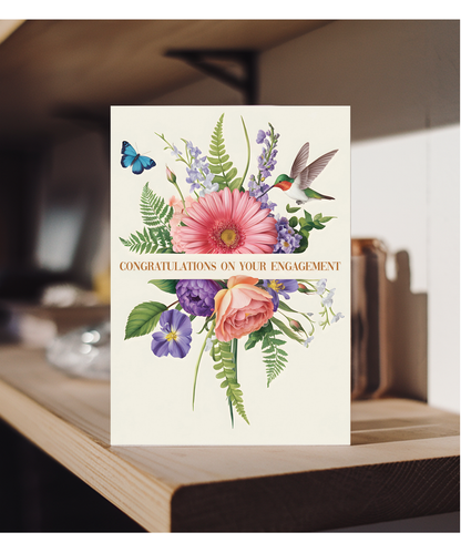 humming bird congratulations on your engagement