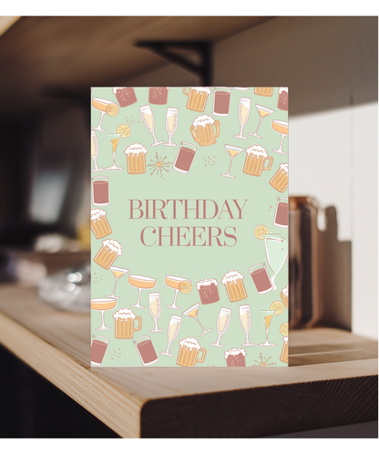 Birthday Cheers Card for Man Beer ipa larger