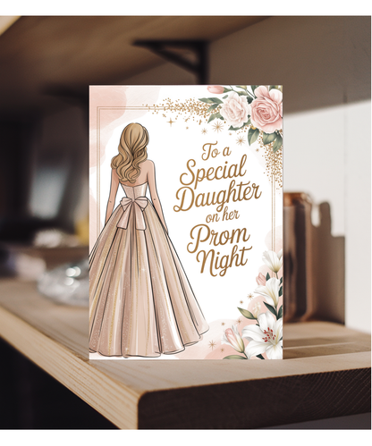 to a special daughter on her prom night champagne gold