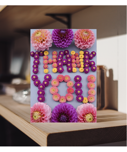 Thank You - Vibrant Dahlia Flowers