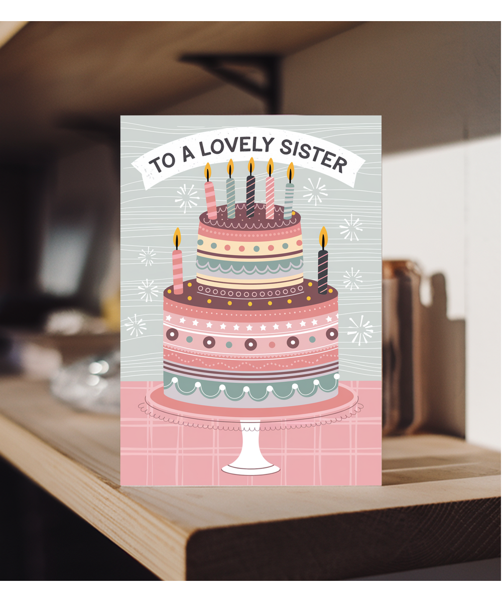 to a lovely sister birthday cake