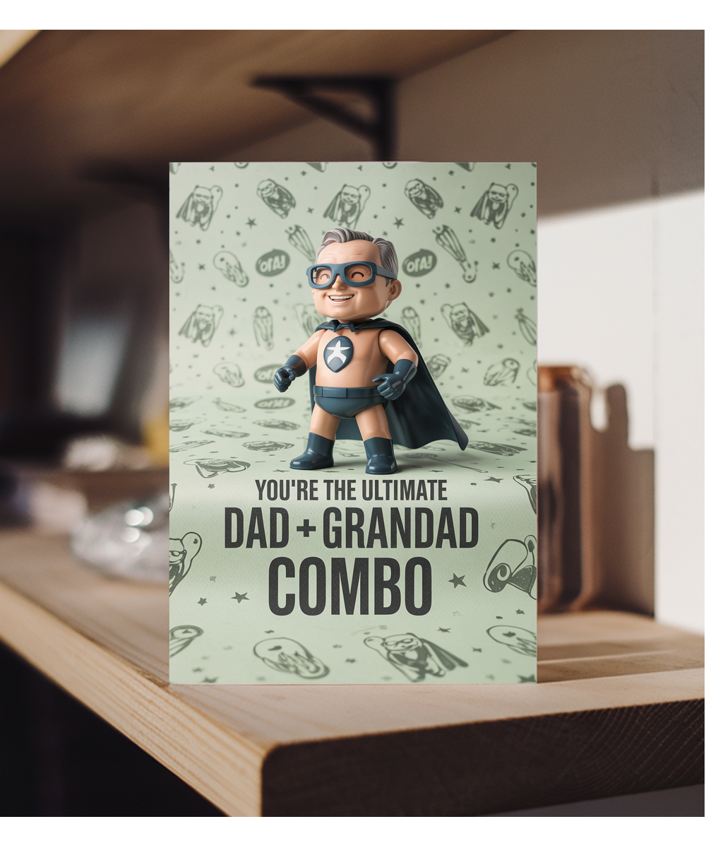 Fathers Day card You're the Ultimate Dad Grandad Combo